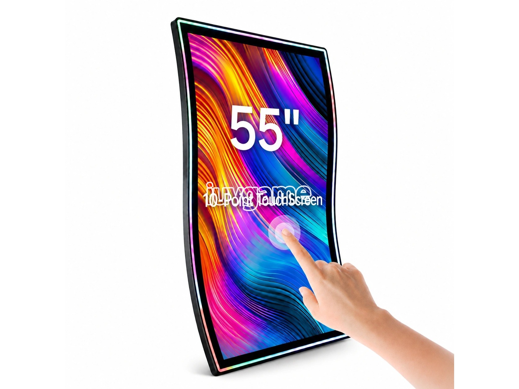 55″ LED Lighted S-Shape Touch Display – 1