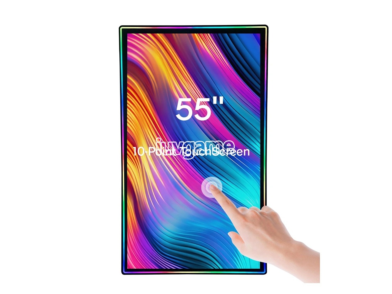 55″ LED Lighted Vertical Touch Display 1